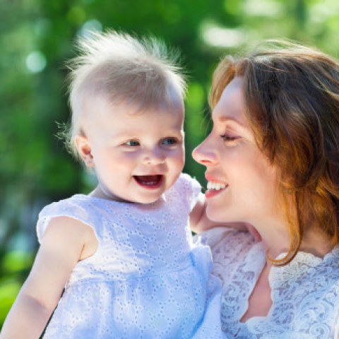 Outdoor Portrait of happy family